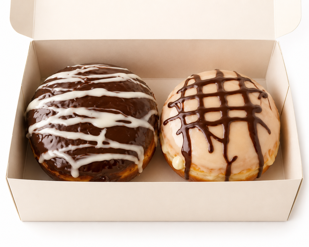 Cream-Filled Glazed Doughnut